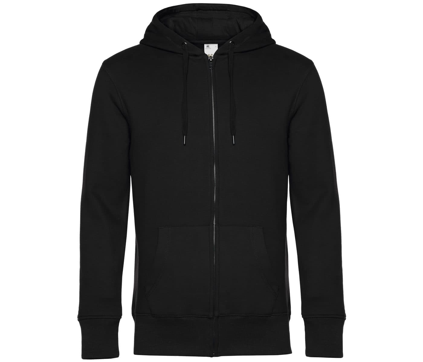 B&C KING ZIPPED HOOD coloris Noir pur