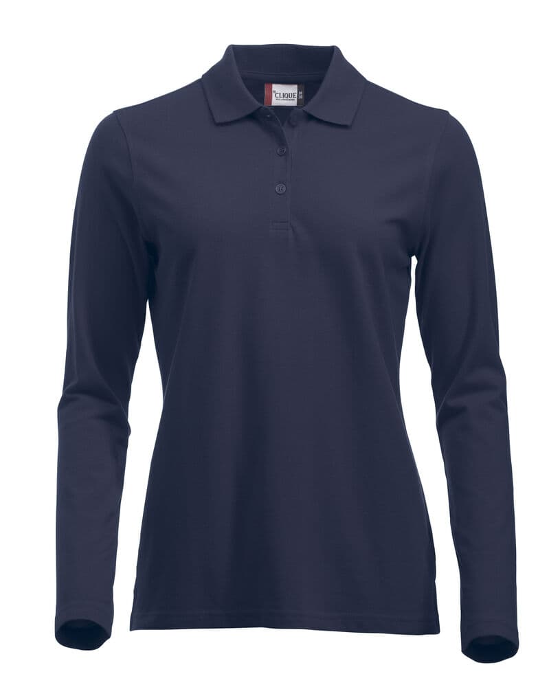 Clique Classic Marion L/S Polo coloris Marine foncé