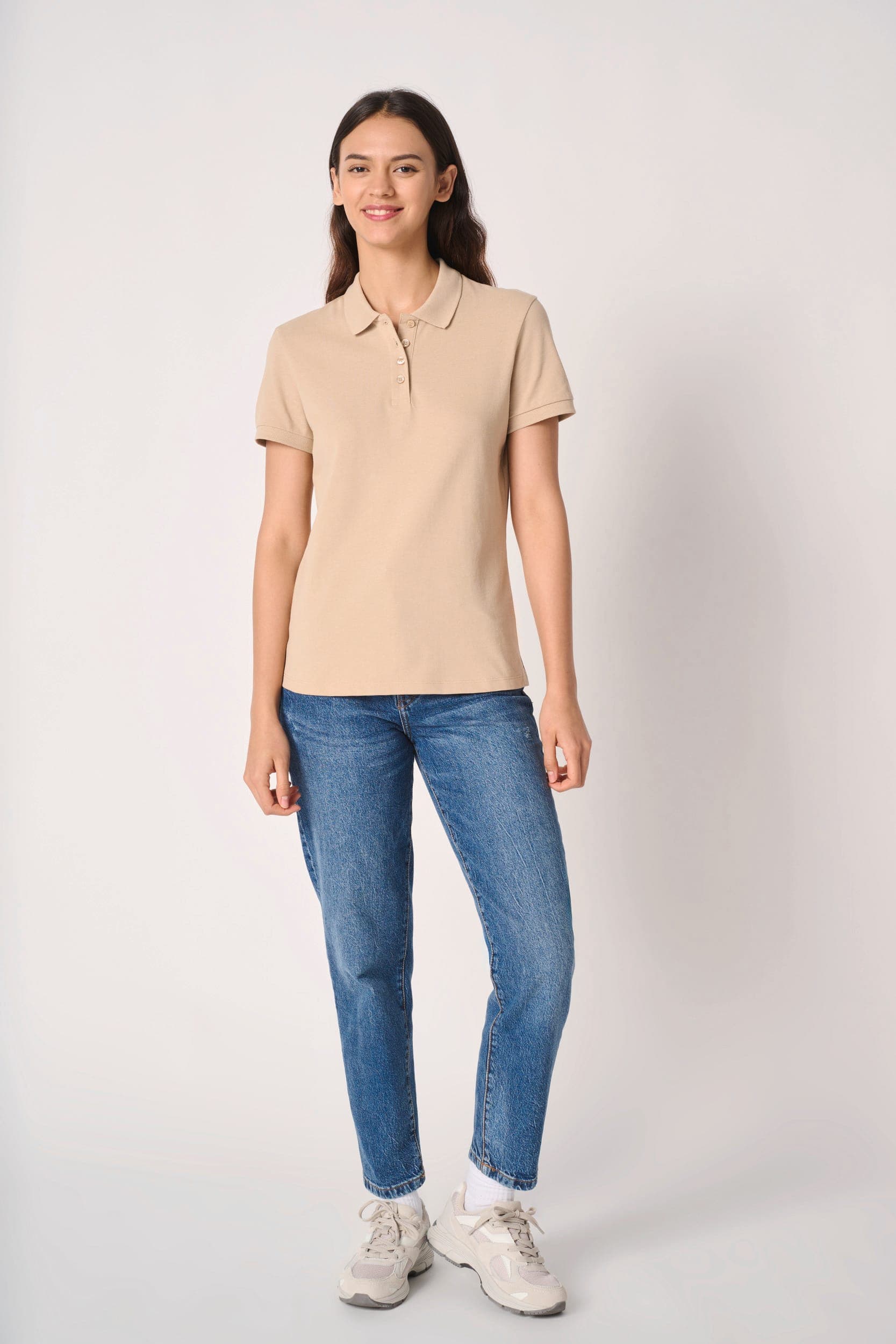 Polo piqué femme en situation