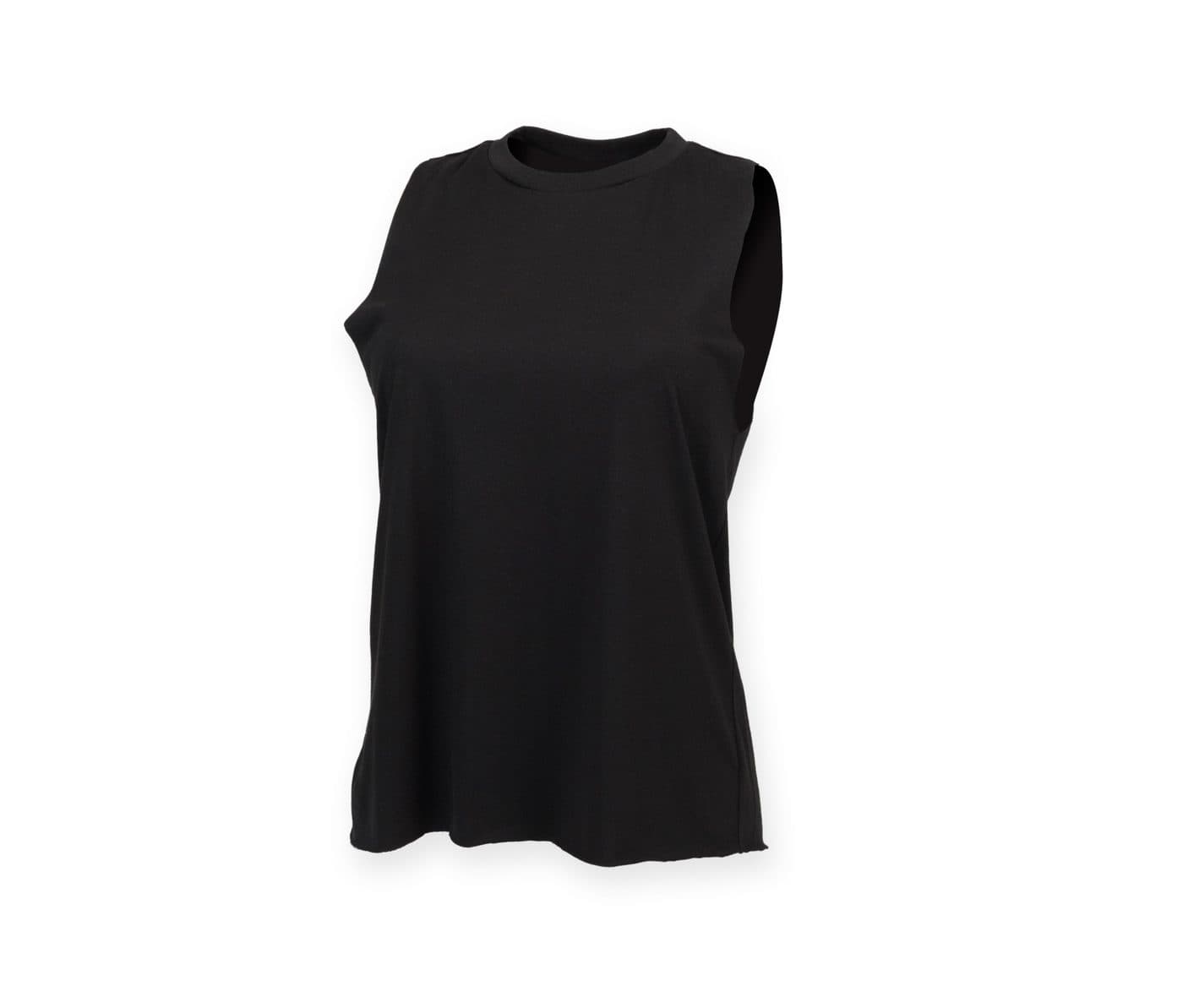 WOMEN’S HIGH NECK SLASH ARMHOLE VEST coloris Noir