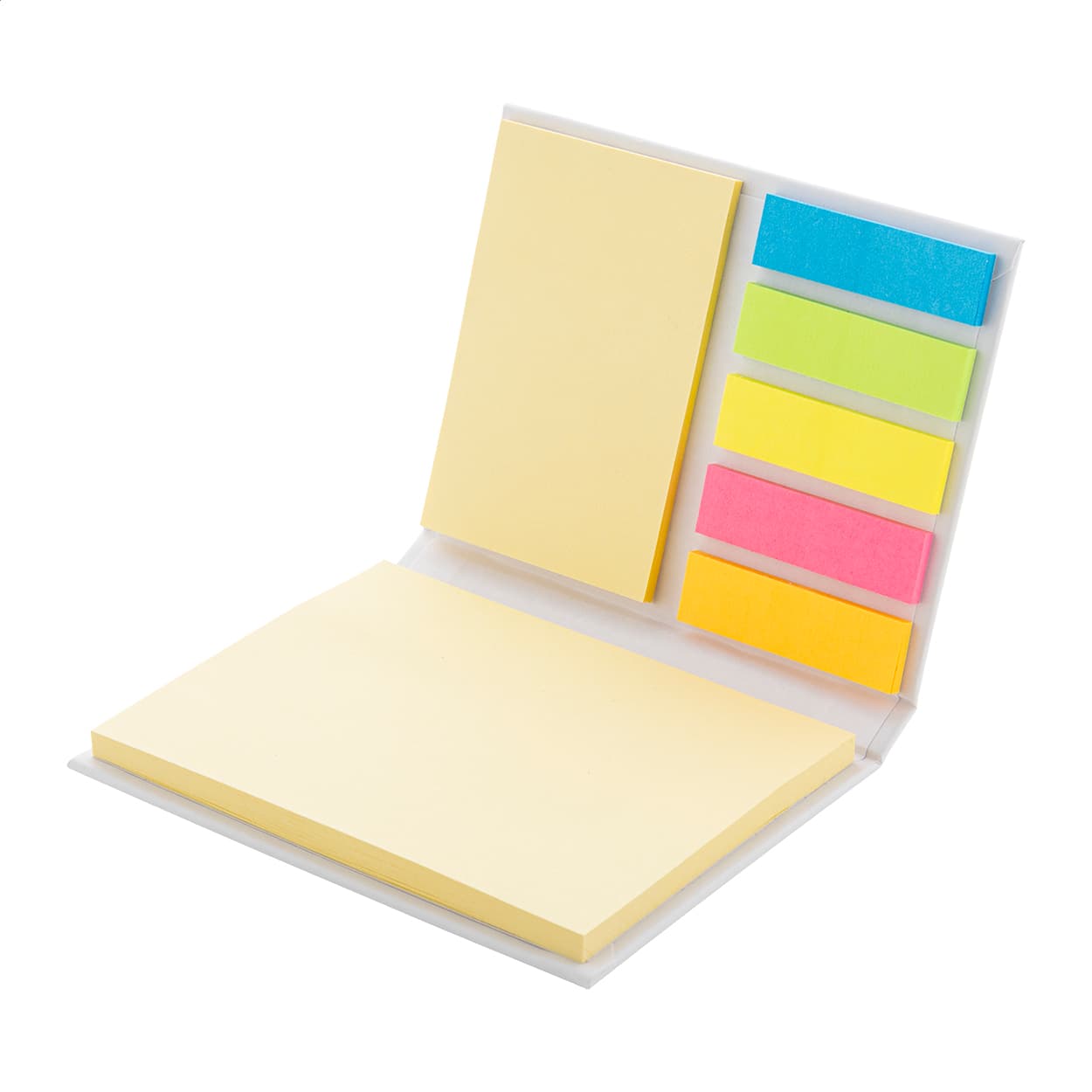 Bloc-notes avec étiquette autocollantes coloris Blanc
