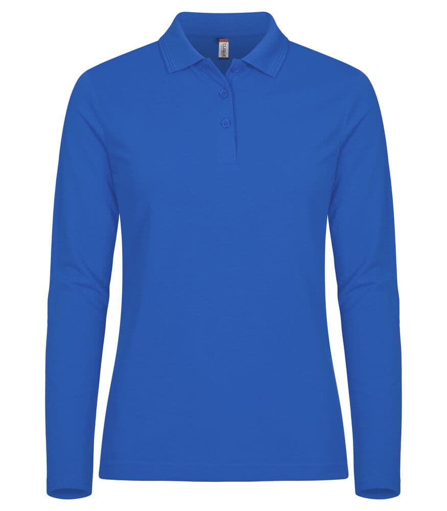Clique Manhattan Women L/S Polo coloris Bleu roi