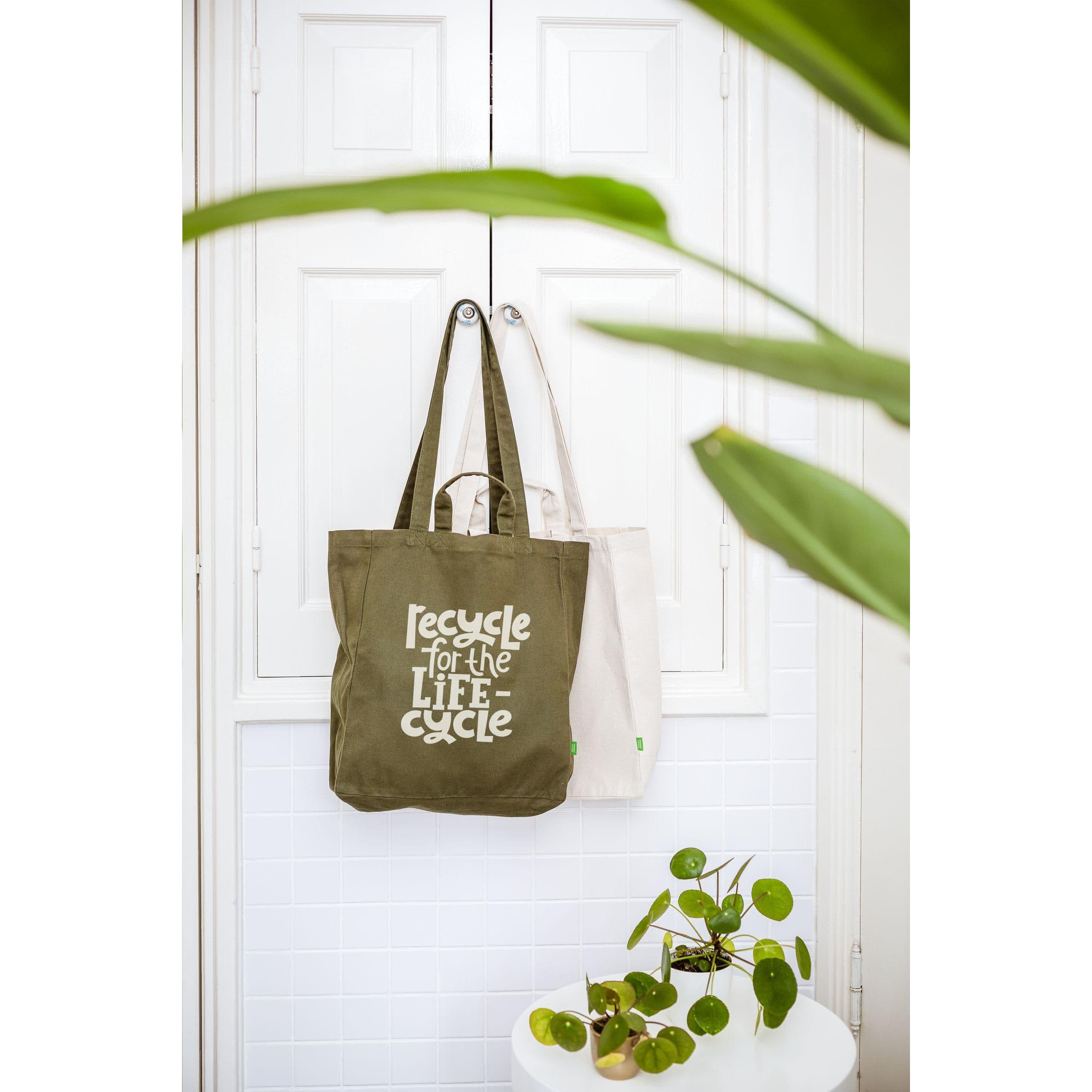 Sac Organic Cotton Canvas Tote Bag couleur (280 g/m²) en situation
