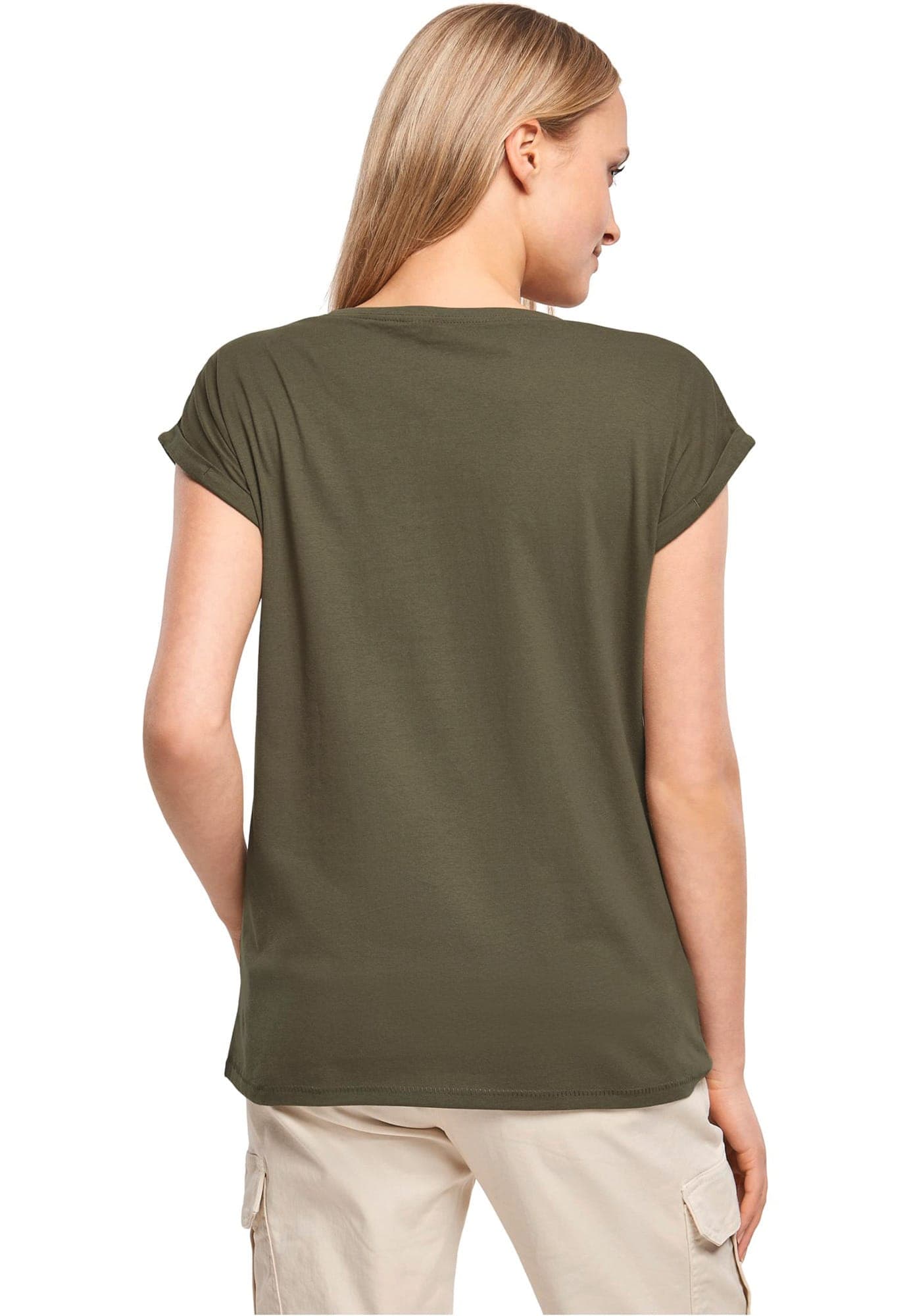 T-shirt manches à revers femme en situation