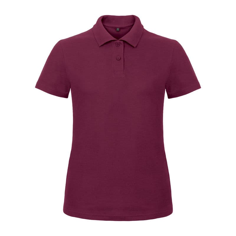 ID.001/ POLO SHIRT WOMEN coloris Lie-de-vin