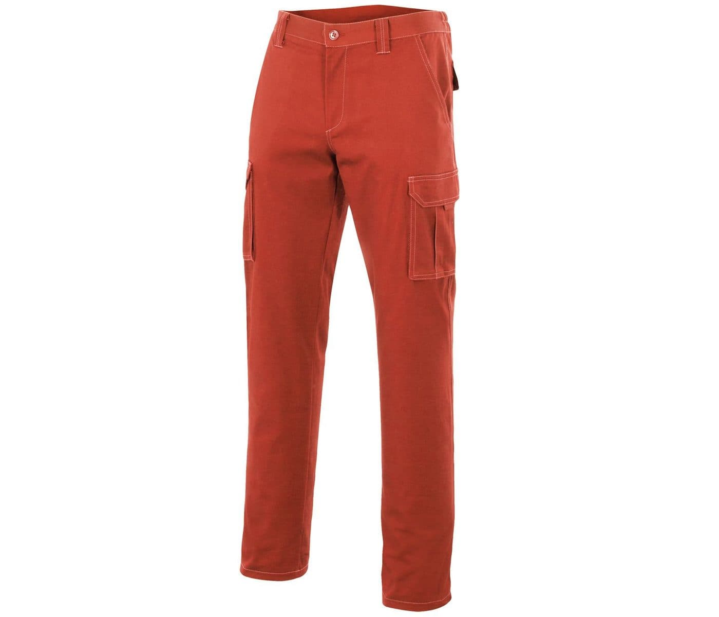 PANTALON MULTIPOCHES coloris Rouge