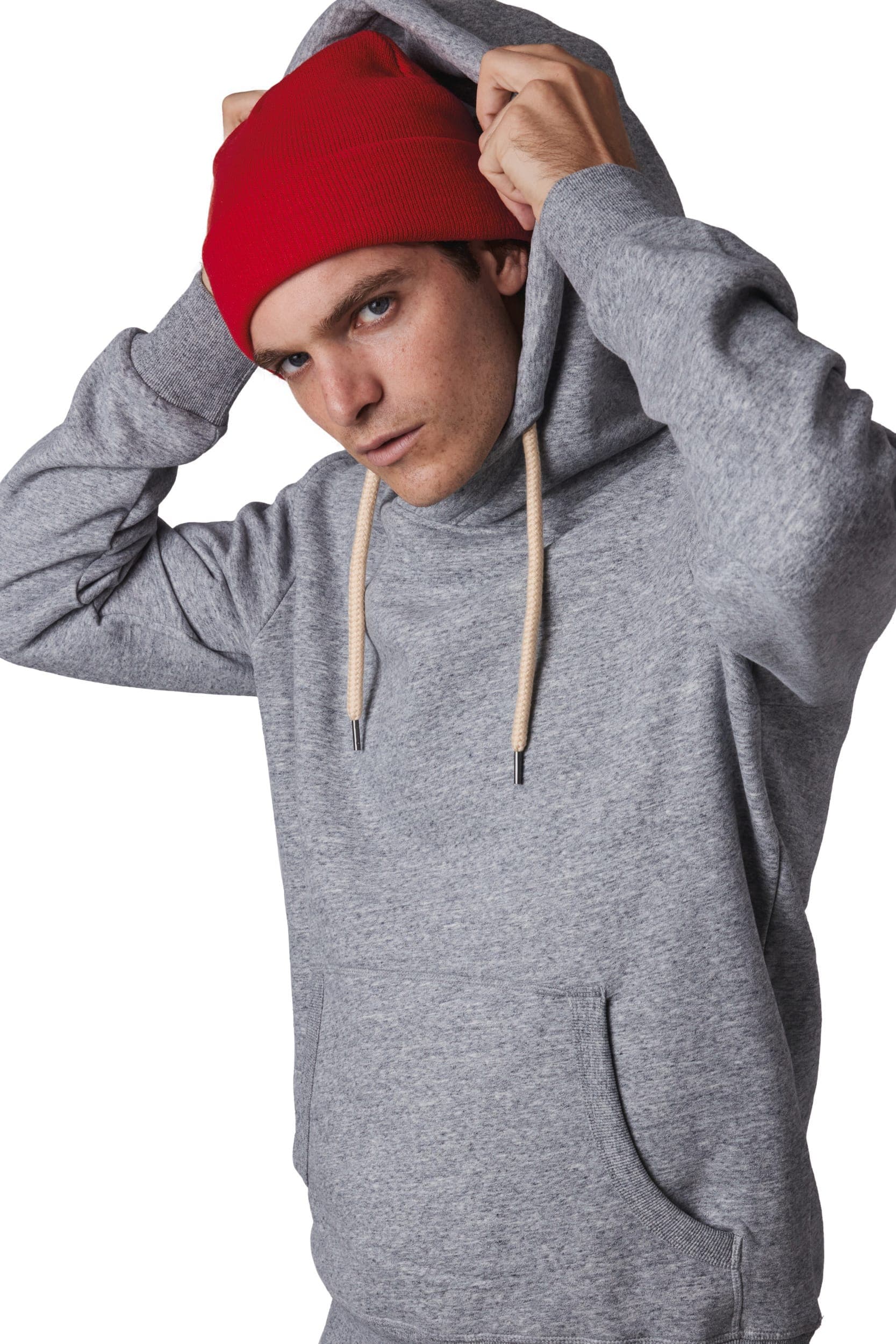 Bonnet recyclé avec revers tricoté en situation