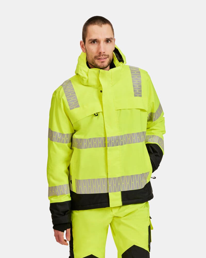 Jobman 2235 Winter Trousers Hi-Vis en situation