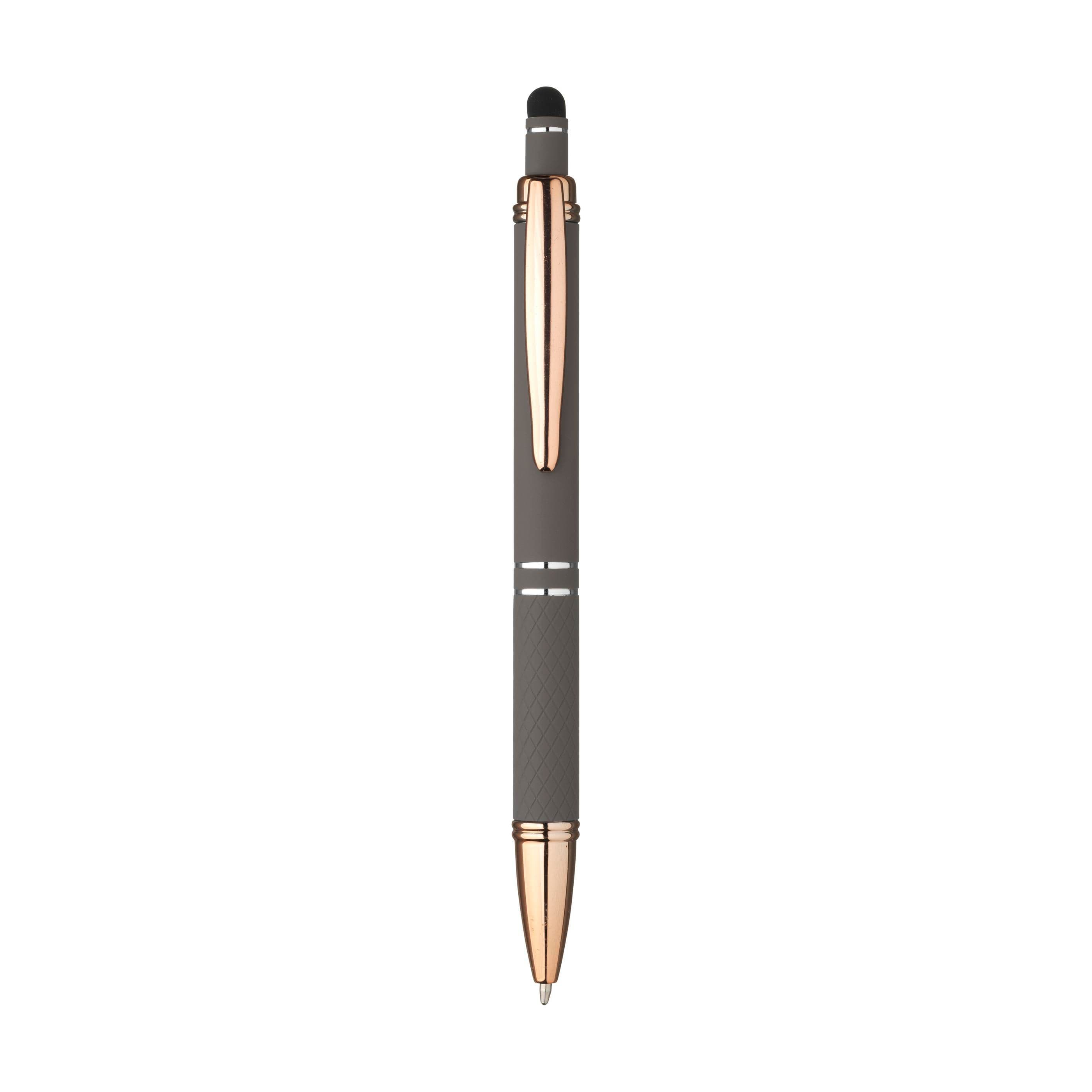 Stylo tactile Luna RCS recyclé alu rose en situation