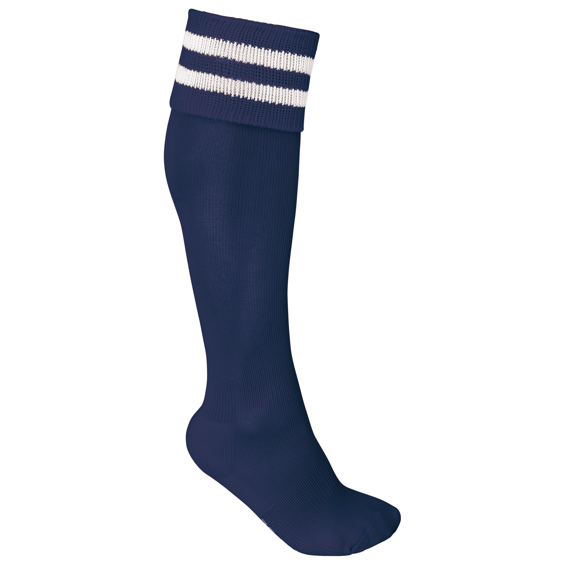 Chaussettes de sport rayées unisexe coloris Marine sport / Blanc
