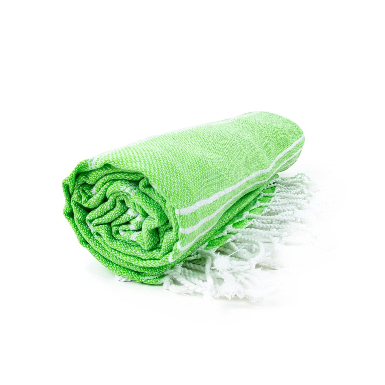HAMAM SULTAN TOWEL coloris Vert citron / Blanc