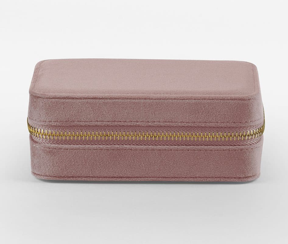 VELVET JEWELLERY CASE coloris Rose quartz