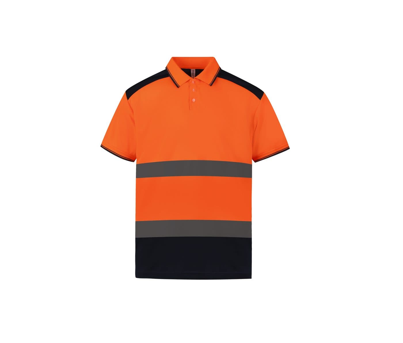 HI-VIS 2-TONE POLO coloris Orange haute visibilité / Marine