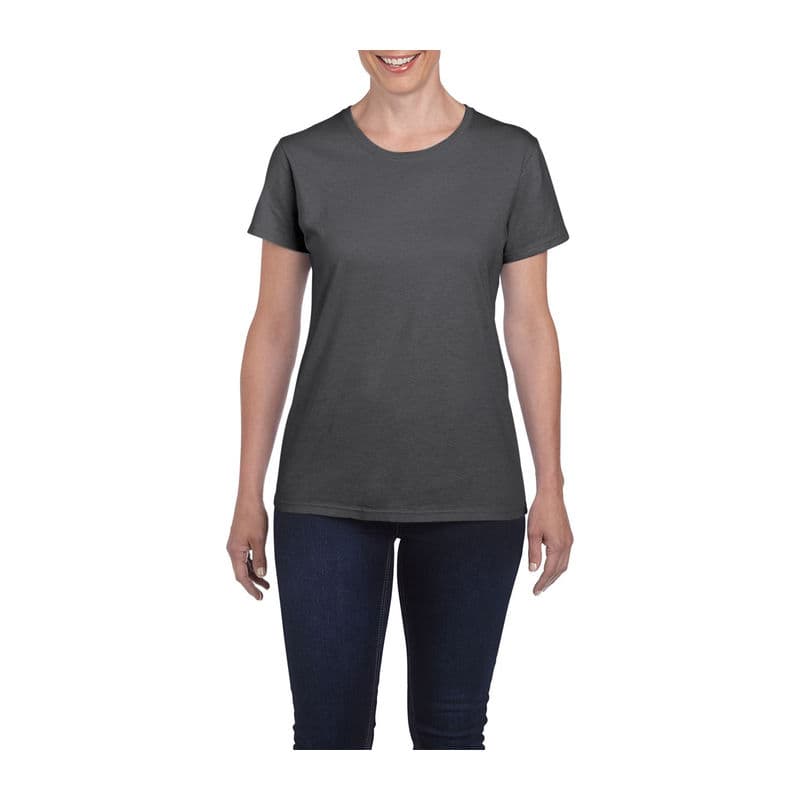 HEAVY COTTON LADIES T-SHIRT coloris Gris chiné foncé