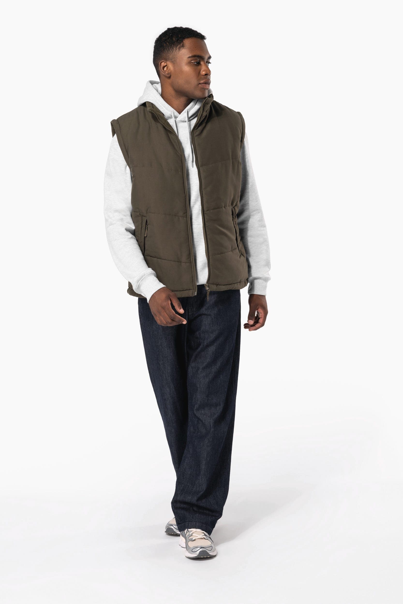 Bodywarmer doublé polaire unisexe en situation