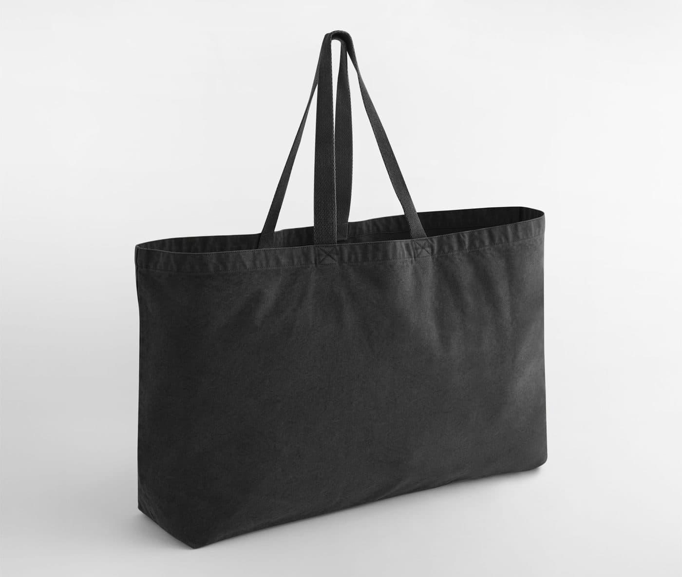 GARMENT DYED OVERSIZED TOTE BAG coloris Noir vintage