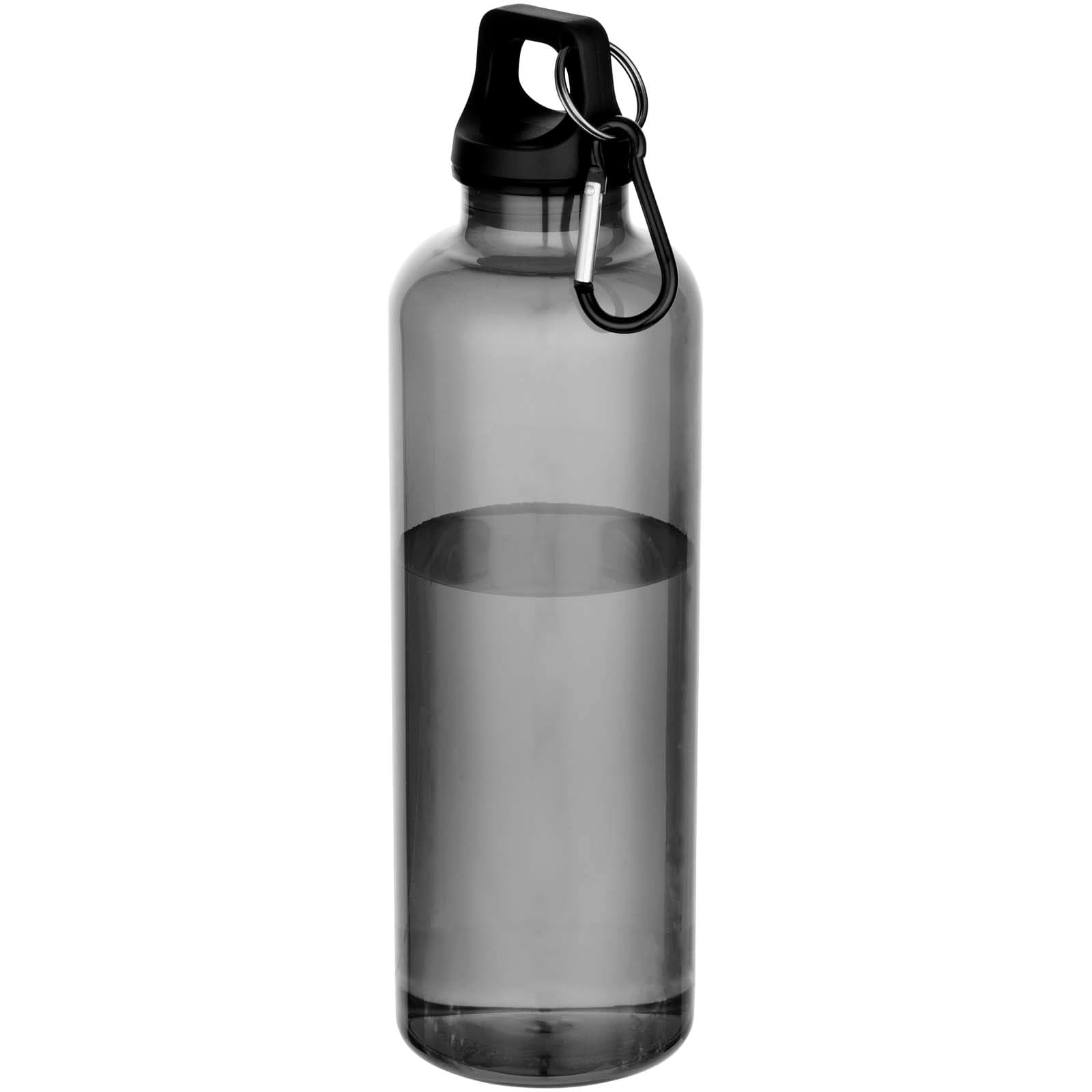 Bouteille d’eau Oregon de 750 ml en plastique recyclé certifié RCS avec mousqueton coloris Noir