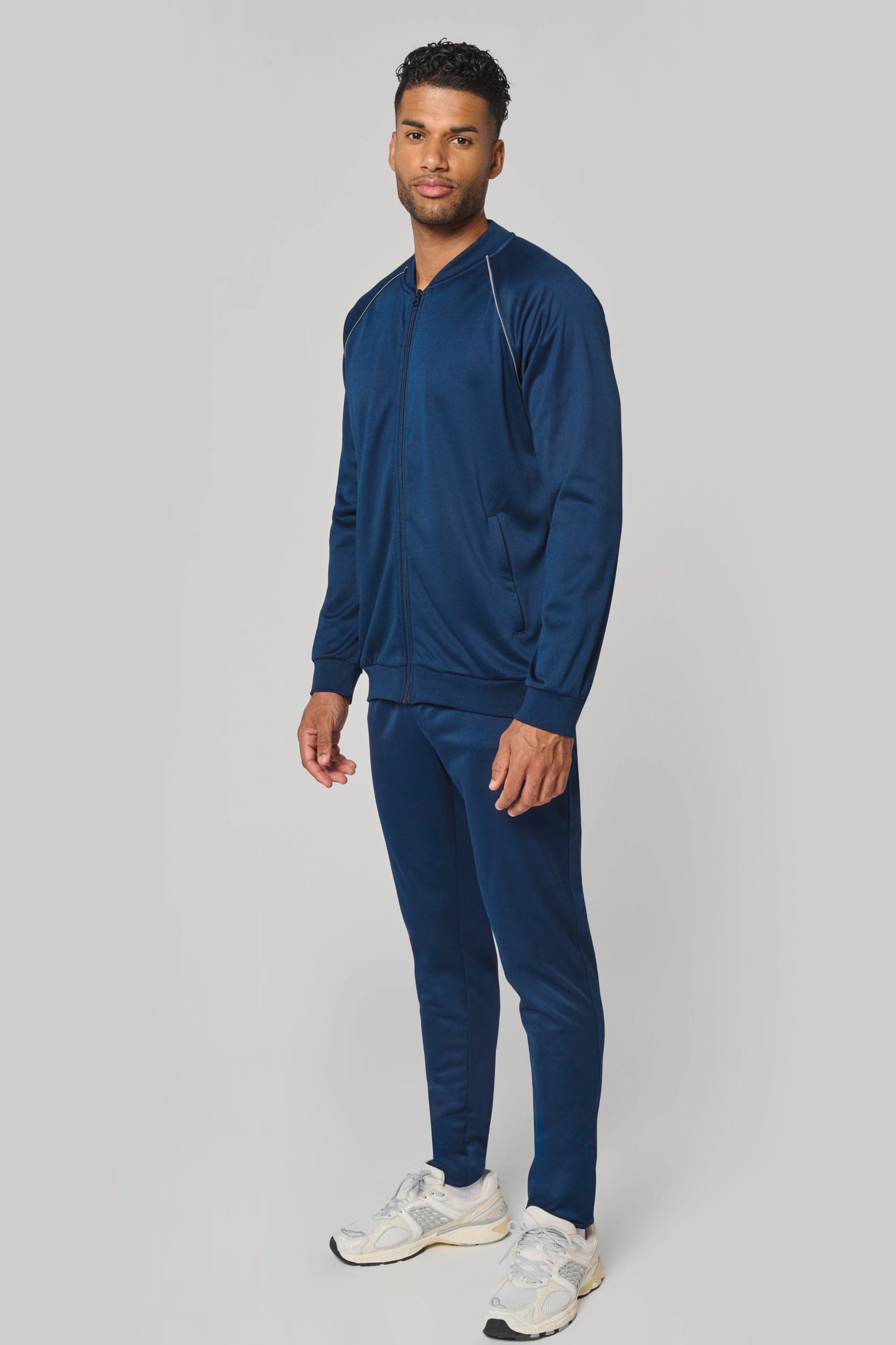 Veste de survêtement zippée avec liseré unisexe en situation