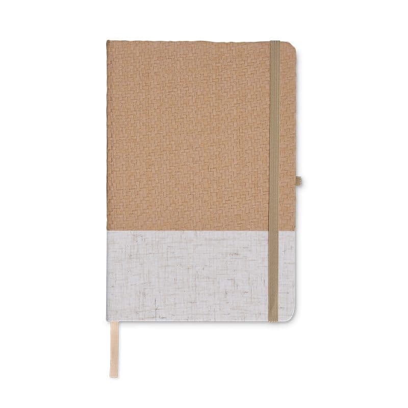 CARNET A5 COUVERTURE COTON ET FIBRES DE BAMBOU en situation