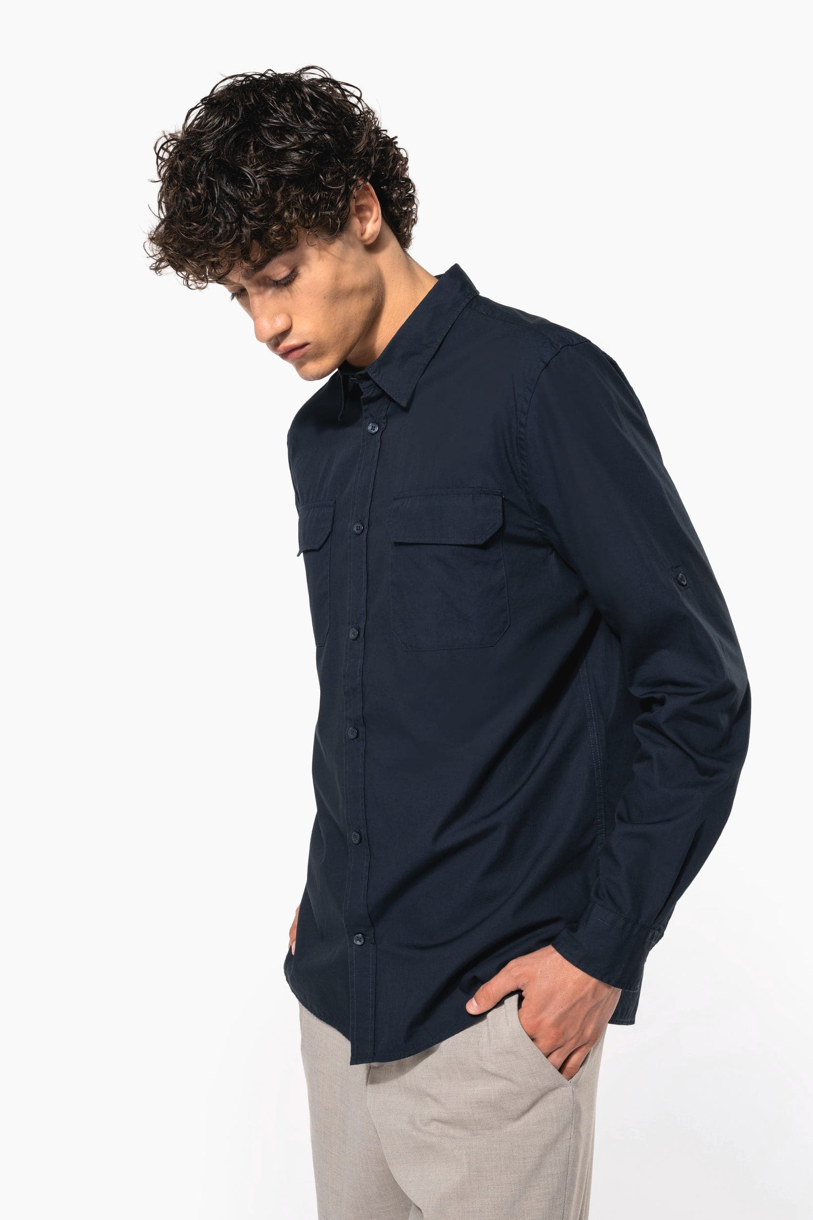 Chemise safari manches longues homme en situation