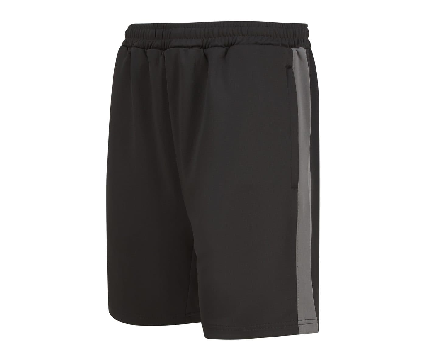 ADULTS' KNITTED SHORTS WITH ZIP POCKETS coloris Noir / Gris canon de fusil