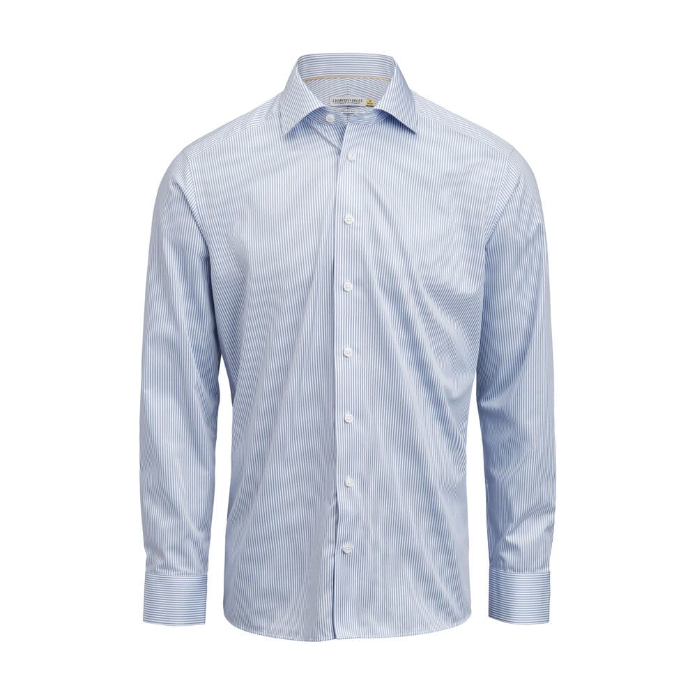 Yellow Bow 50  Chemise Coupe Slim Hommes coloris Bleu Ciel / Rayure