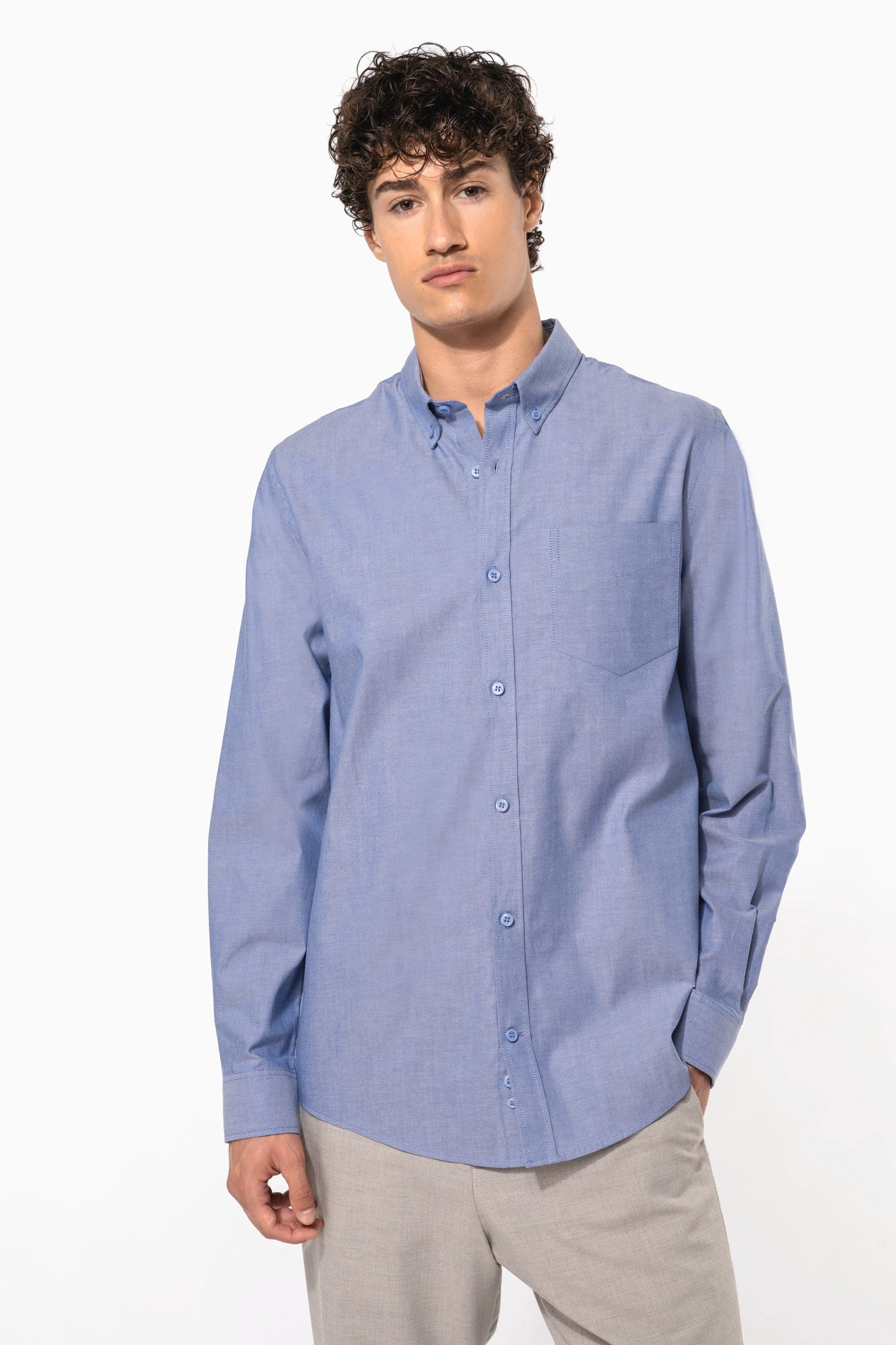 Chemise Oxford manches longues en situation