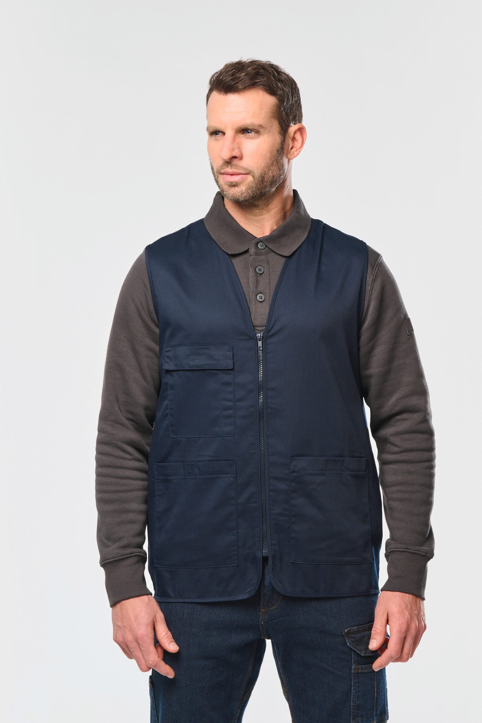 Gilet polycoton multipoches unisexe en situation