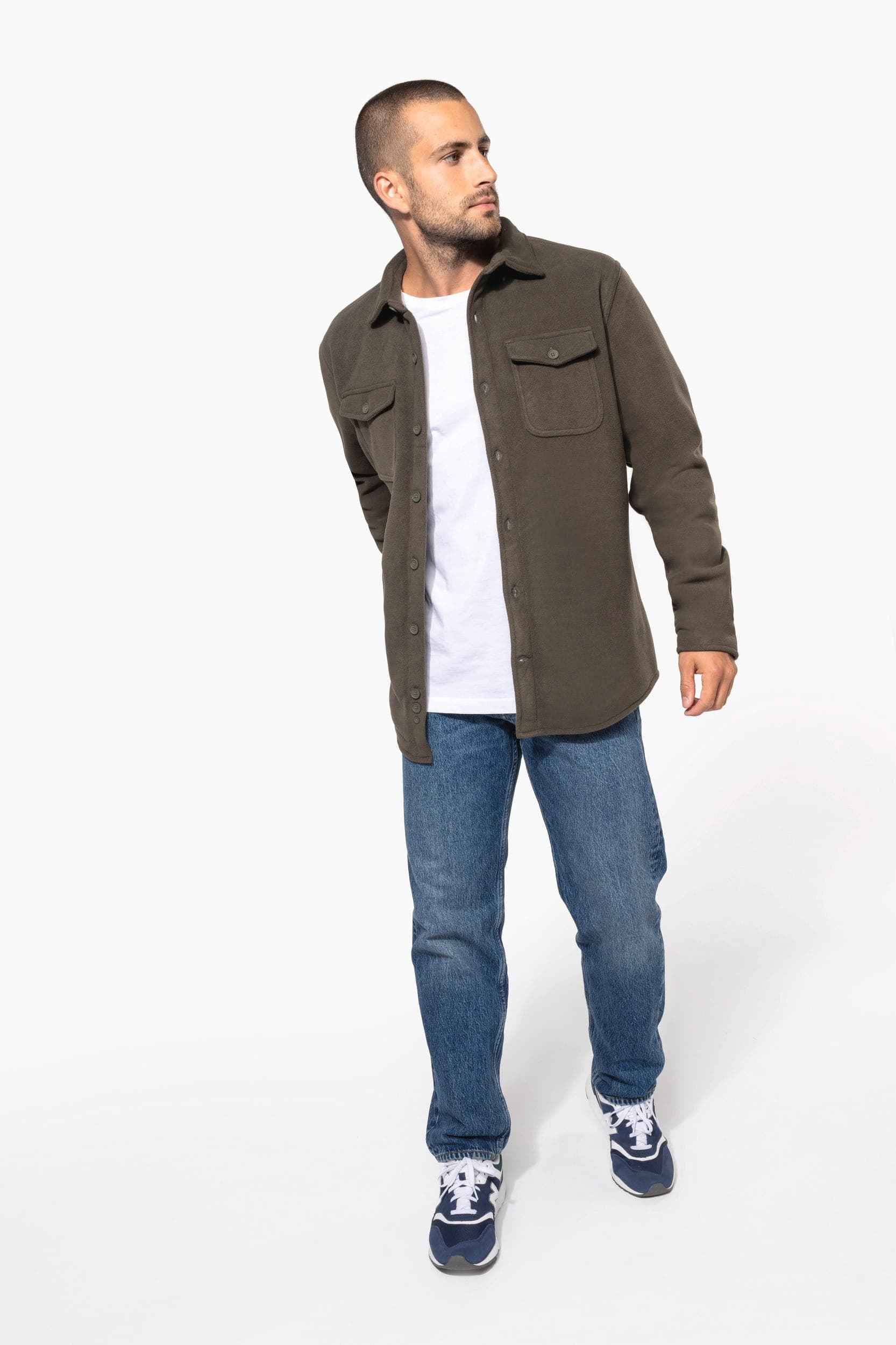 Surchemise polaire doublée sherpa polaire homme en situation