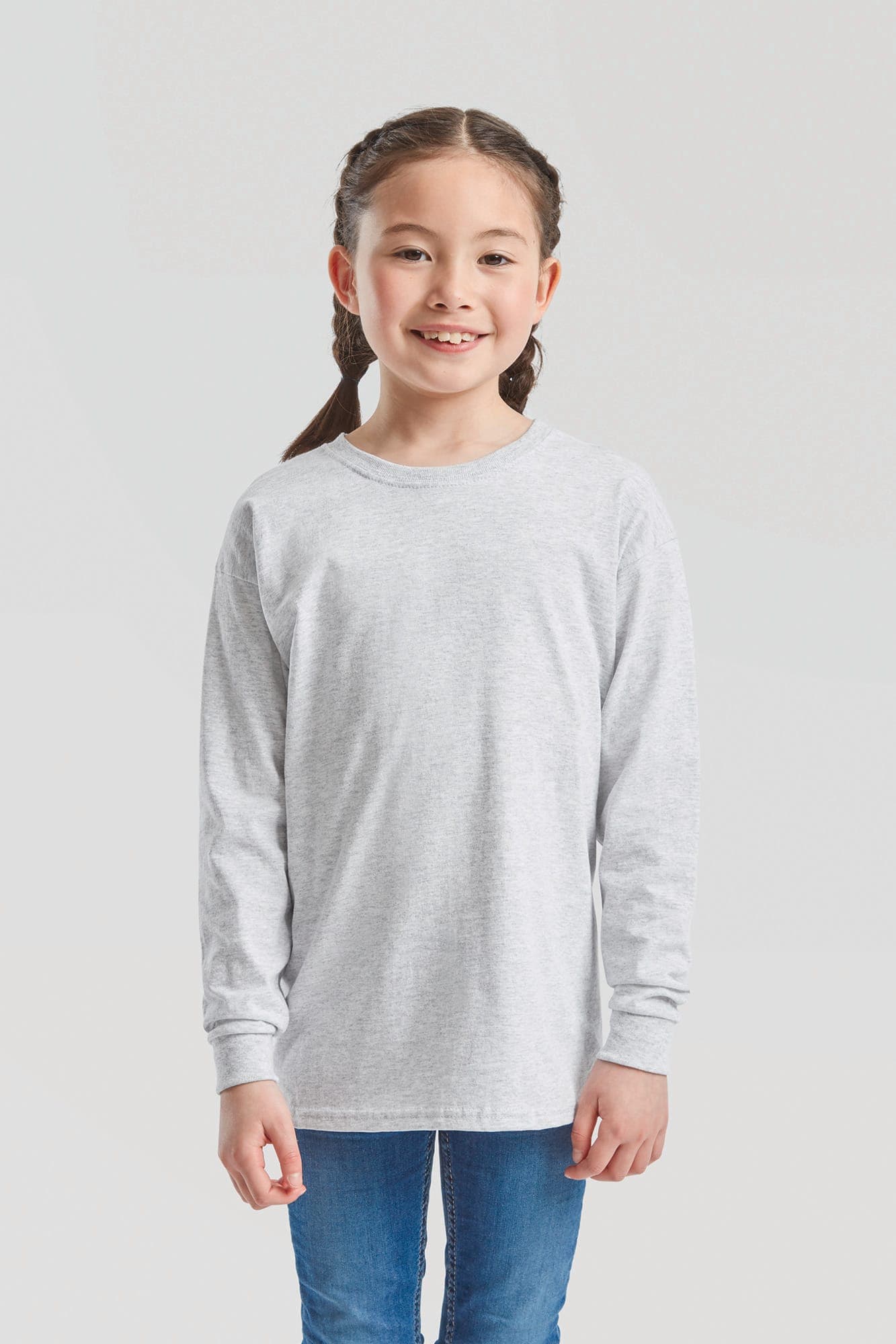 T-shirt enfant manches longues Valueweight (61-007-0) en situation