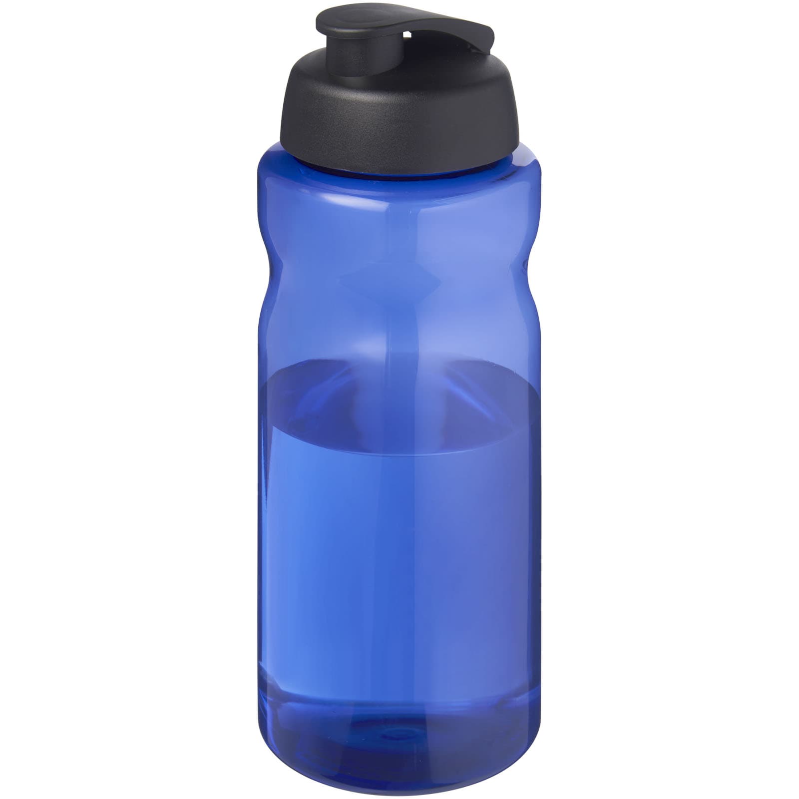 Bouteille de sport H2O Active® Eco Big Base de 1 litre à couvercle rabattable coloris Bleu