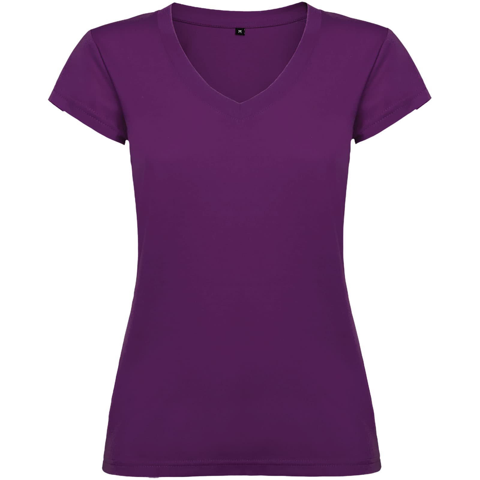T-shirt de 155 g/m² Victoria à col en V et manches courtes pour femme coloris Violet