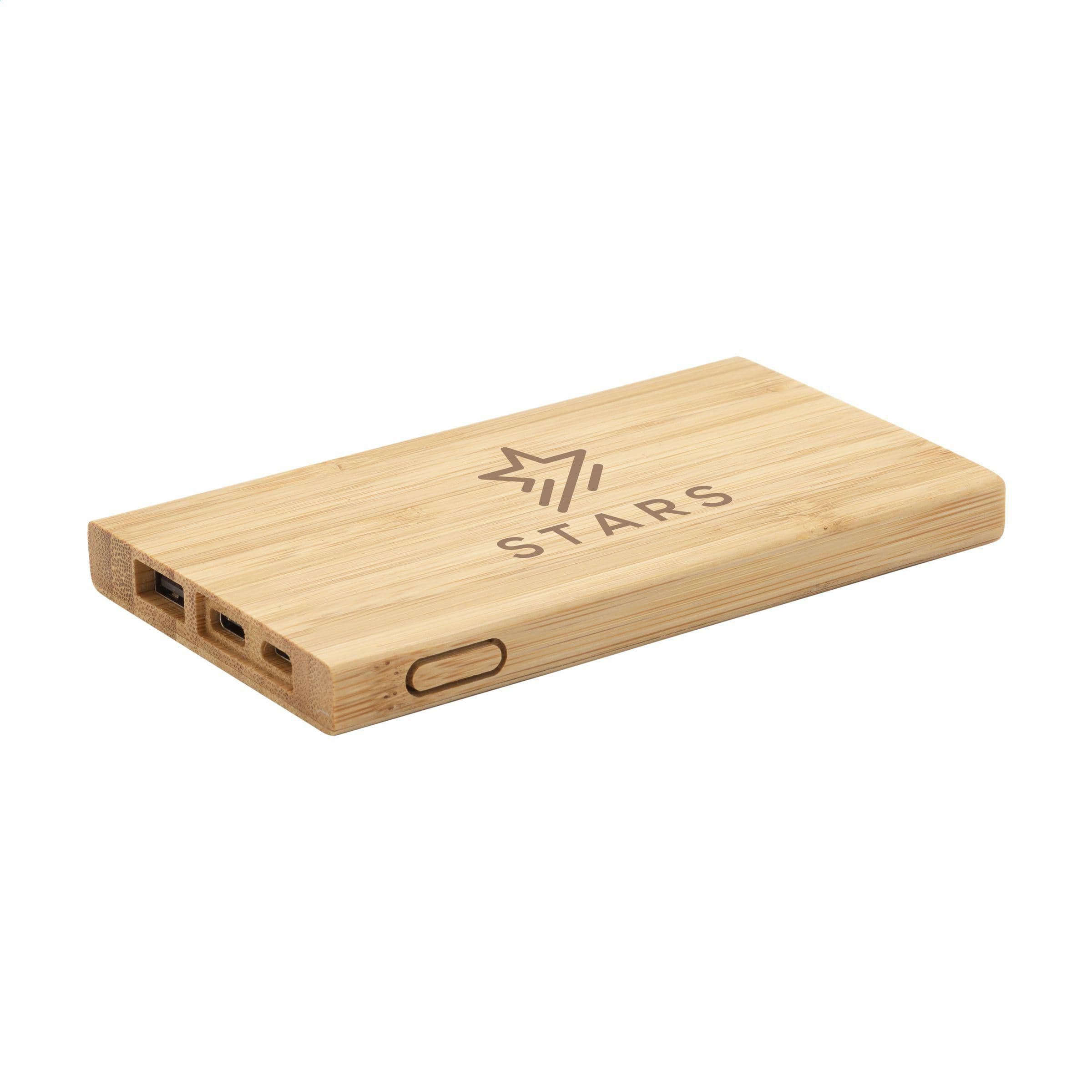 Batterie externe bambou 4000 mAh en situation