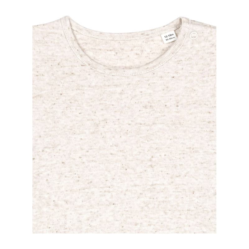 The babies' body short sleeves coloris Gris chiné Eco