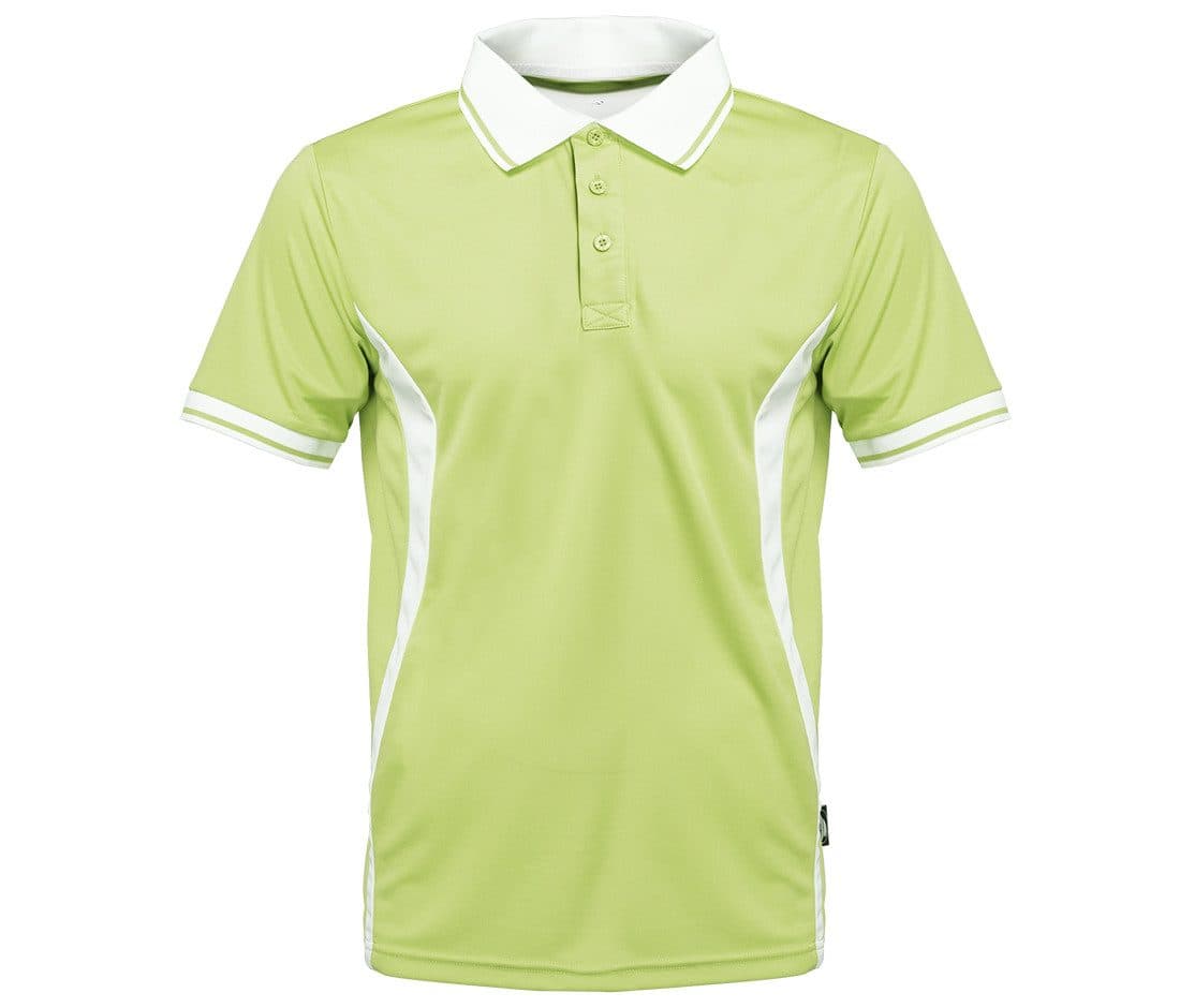 SPORT POLO MEN coloris Vert citron clair / Blanc