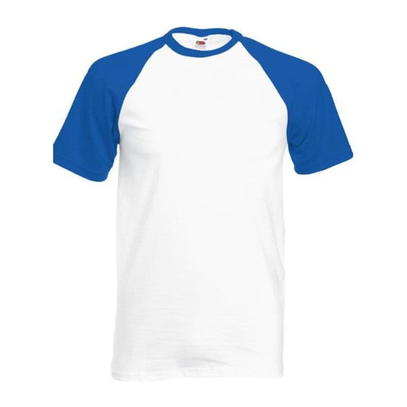 VALUEWEIGHT SHORT SLEEVE BASEBALL T coloris Blanc / Bleu roi