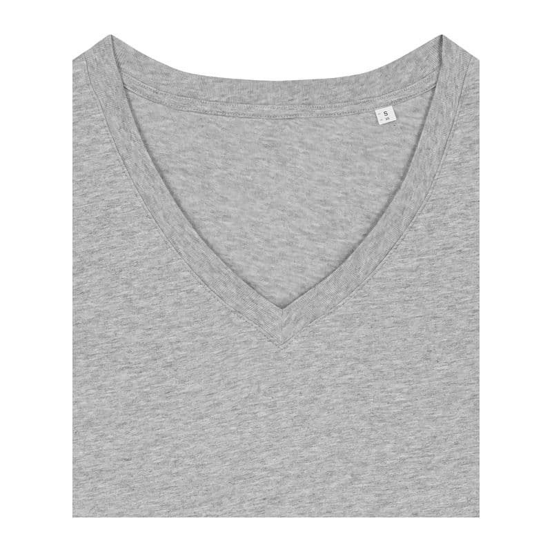 Stella Isla women's V-neck t-shirt coloris Gris chiné