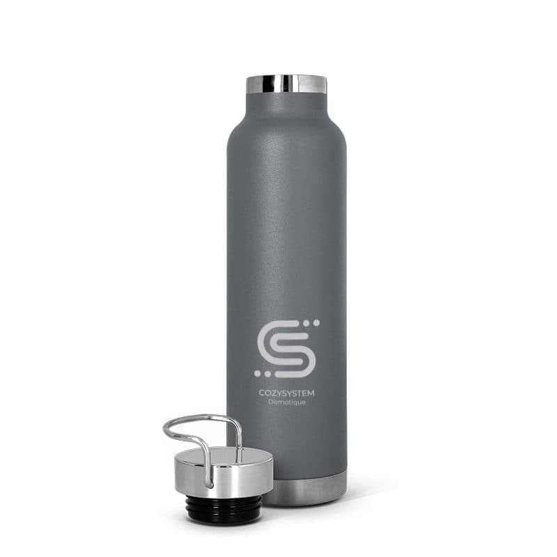 BOUTEILLE GOURDE 65 cl ISOTHERME DOUBLE-PAROI INOX en situation