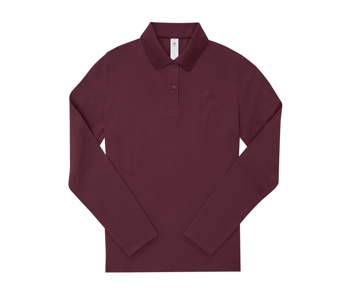 B&C MY POLO 180 LSL/WOMEN coloris Bordeaux