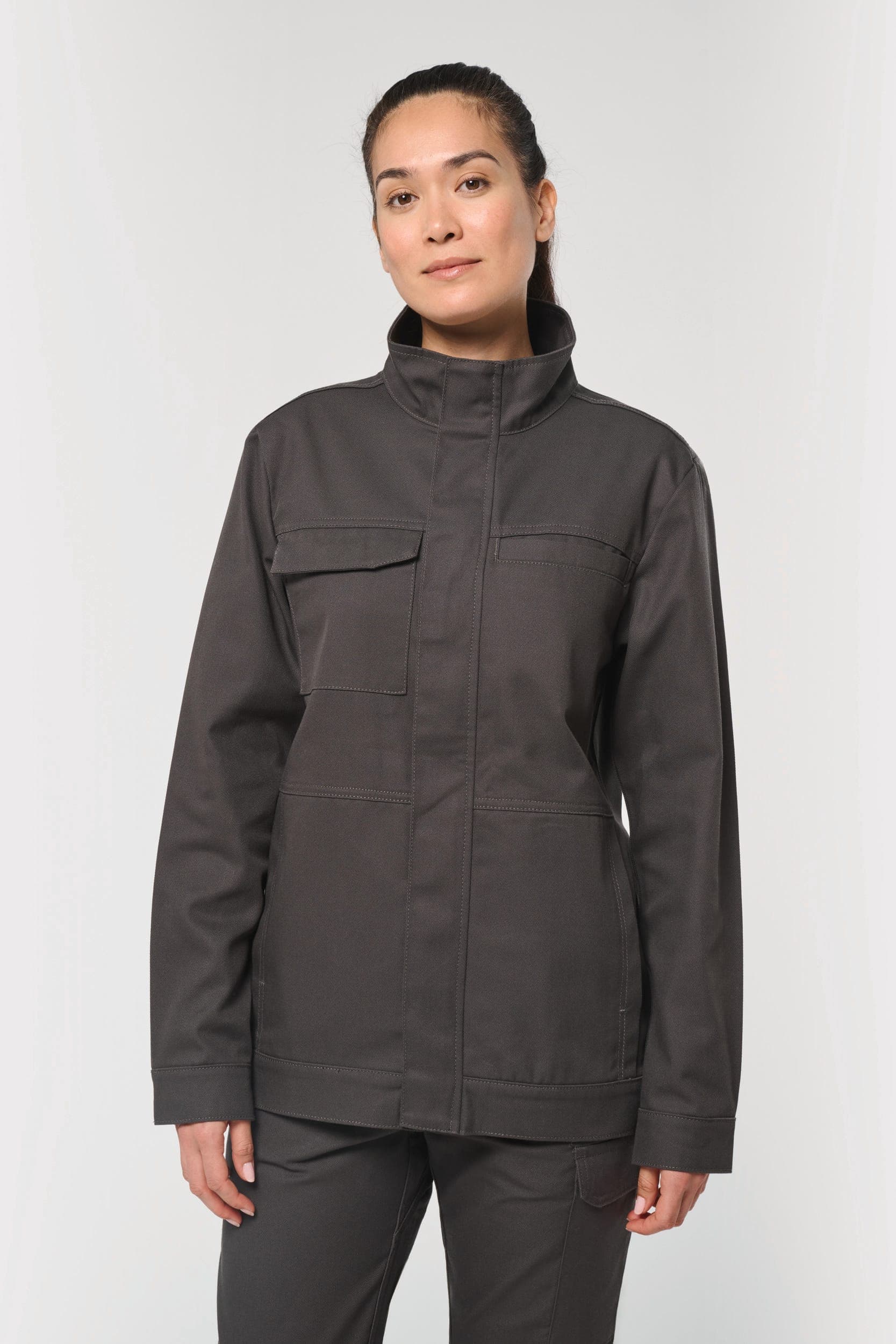 Veste de travail sans métal unisexe en situation