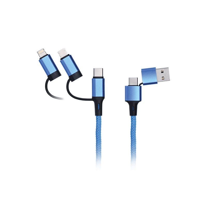 CABLE DE CHARGE RAPIDE ET TRANSFERT RETRACTABLE A RESSORT 6 EN 1 en situation