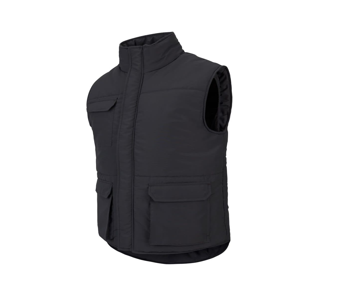 BODYWARMER MATELASSÉ MULTIPOCHES coloris Noir