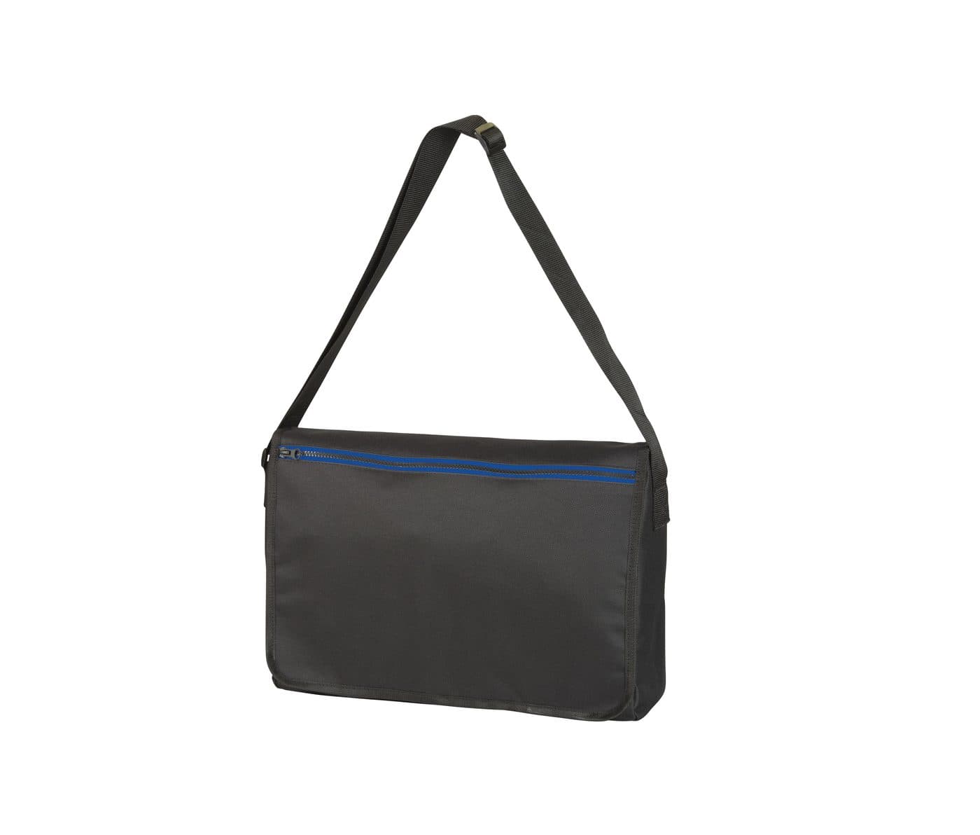 MESSENGER BAG coloris Noir / Bleu roi