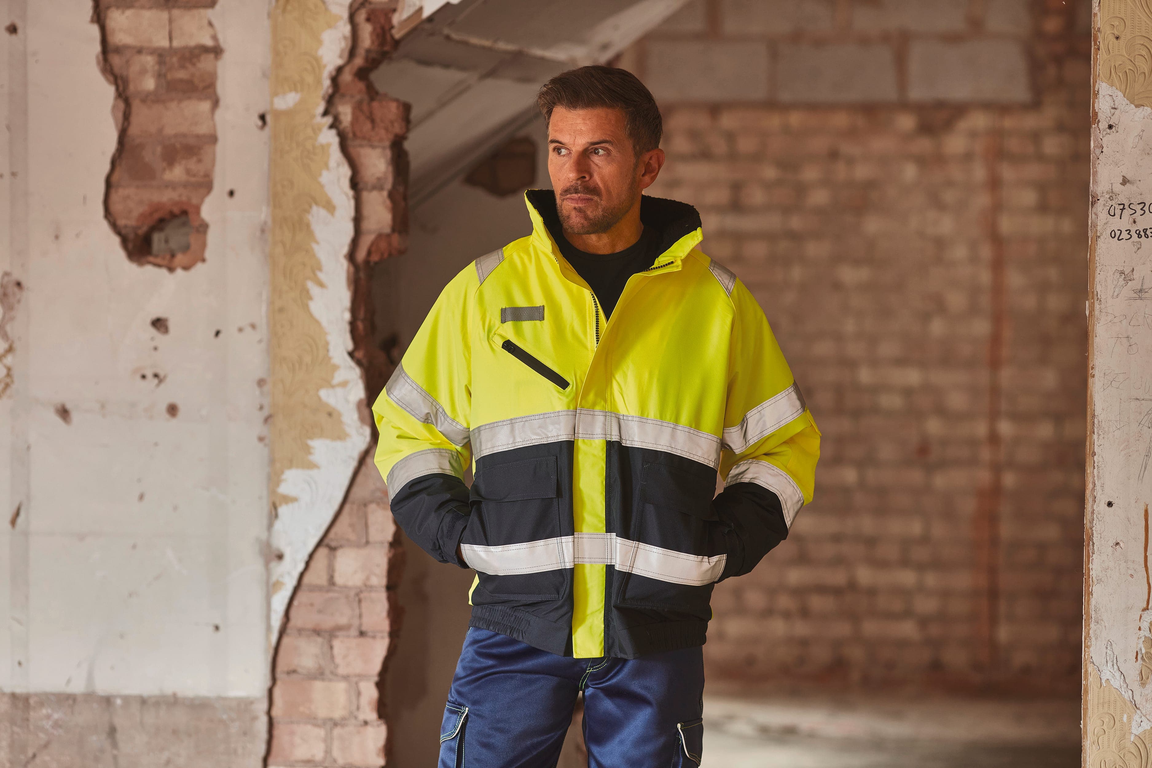 Veste Hi-vis fontaine en situation