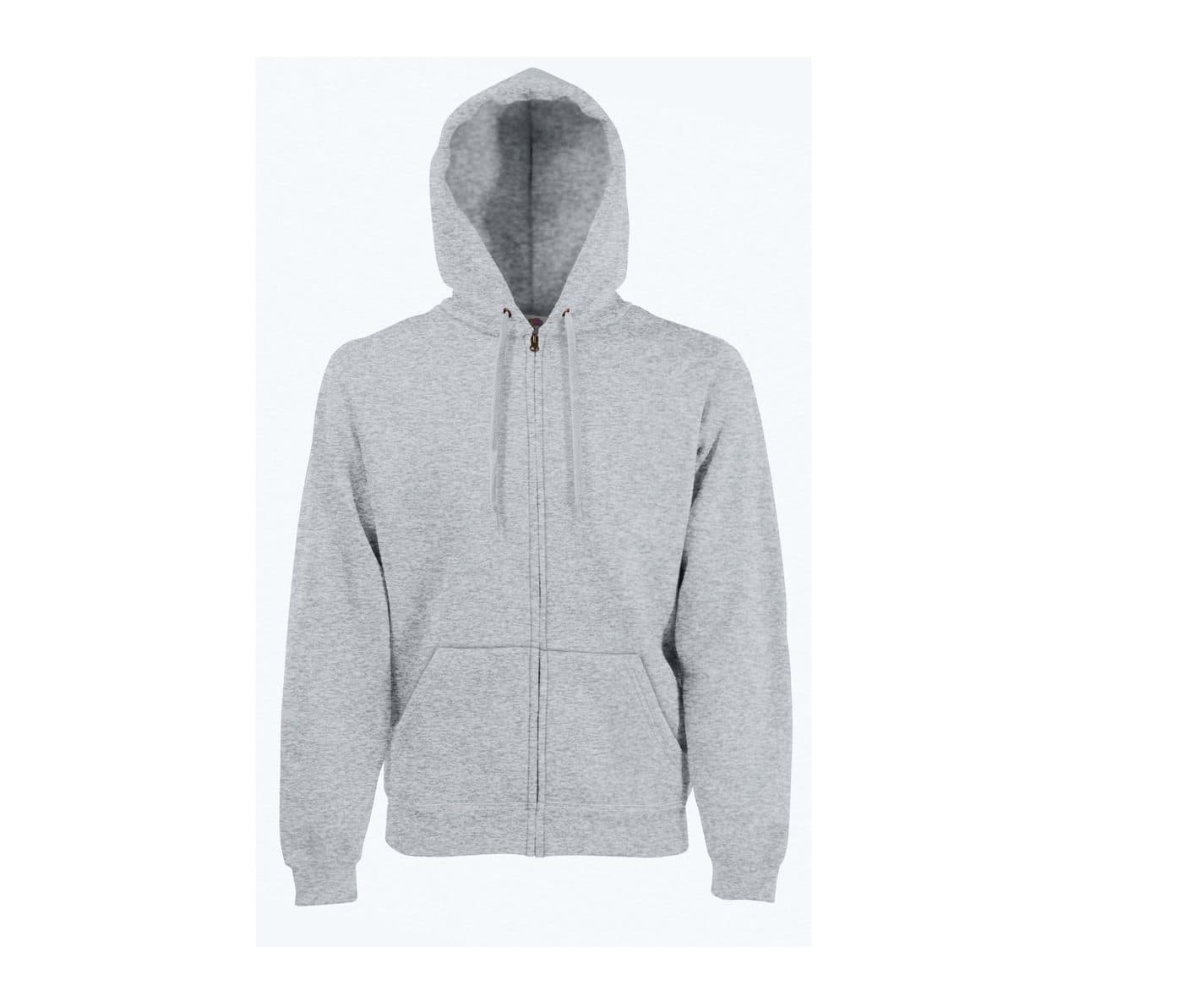 PREMIUM HOODED SWEAT JACKET coloris Gris chiné