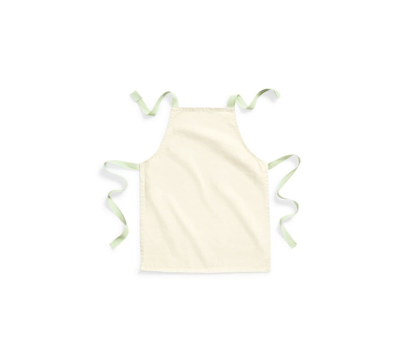 FAIRTRADE COTTON JUNIOR CRAFT APRON coloris Naturel / Pistache