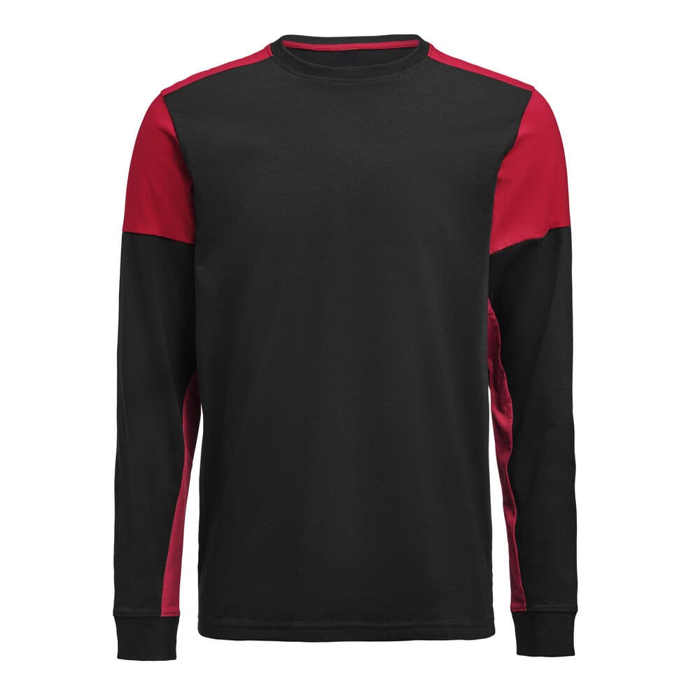 Prime T-Shirt Manches Longues Hommes coloris Noir / Rouge