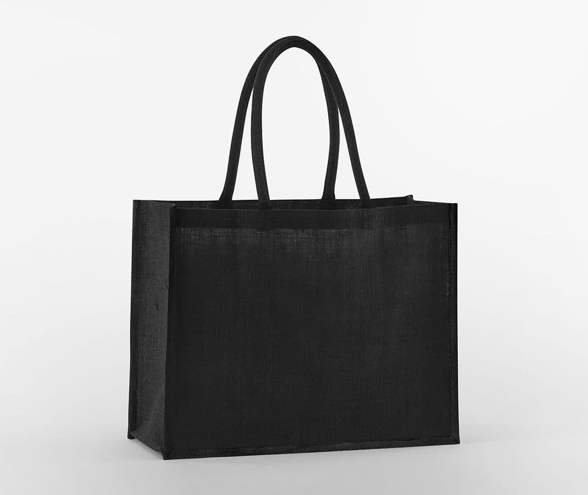 NATURAL STARCHED JUTE CLASSIC SHOPPER coloris Noir / Noir