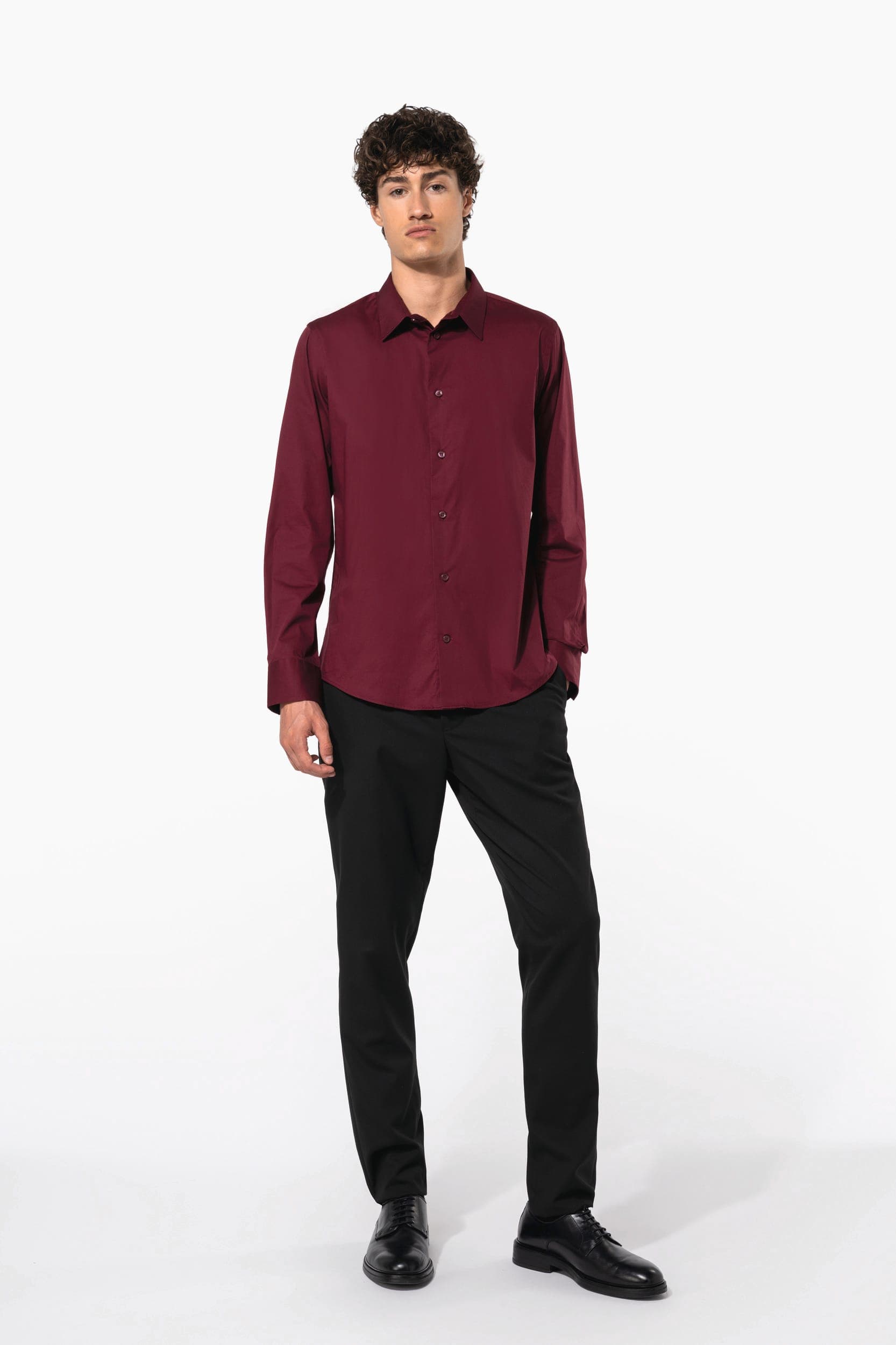 Chemise coton / élasthanne manches longues homme en situation