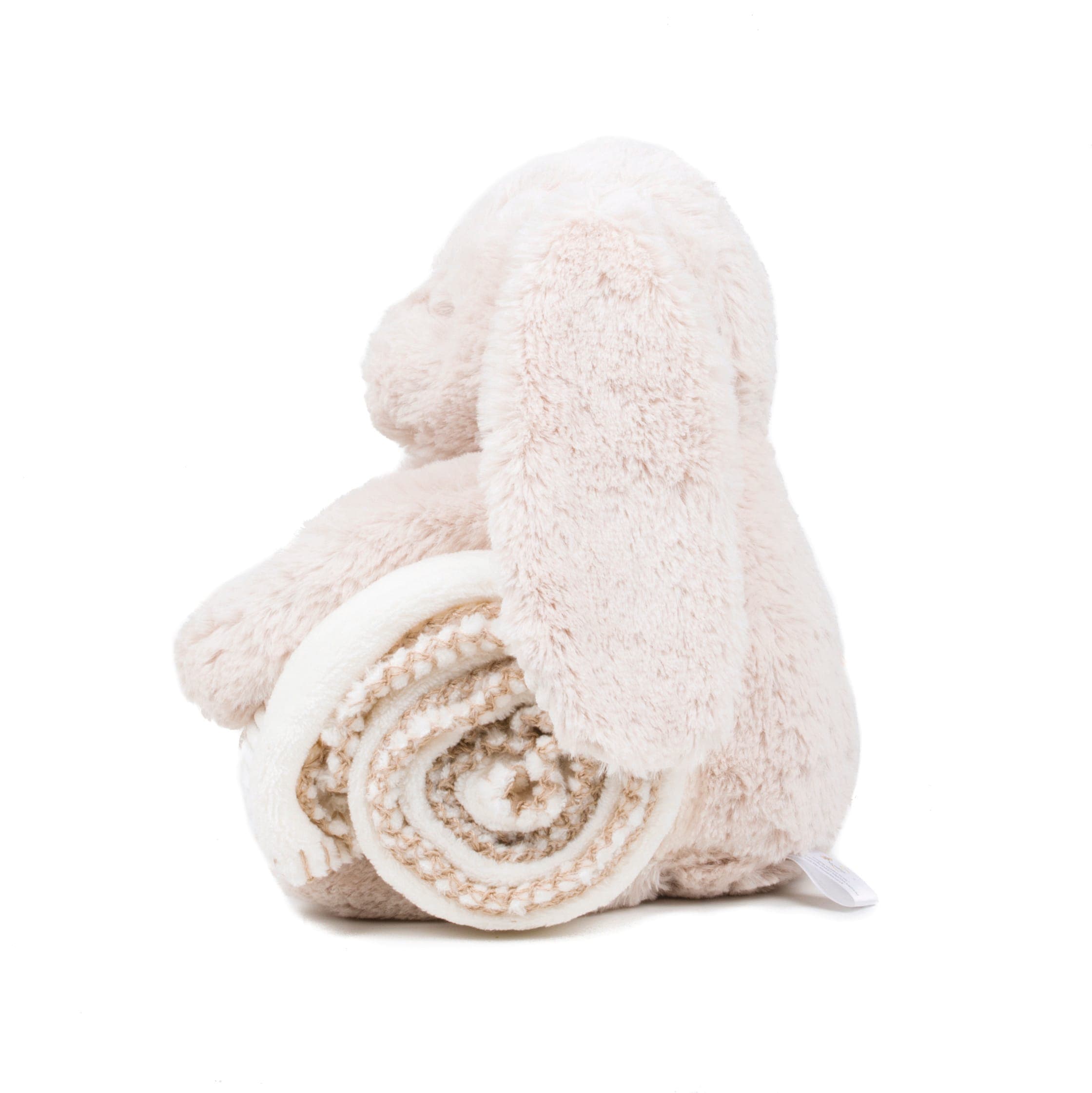 Peluche Lapin & couverture en situation
